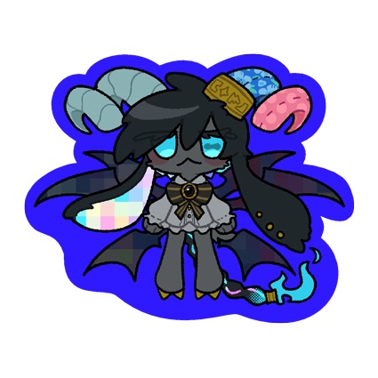 創作ステッカー「コウモリ」