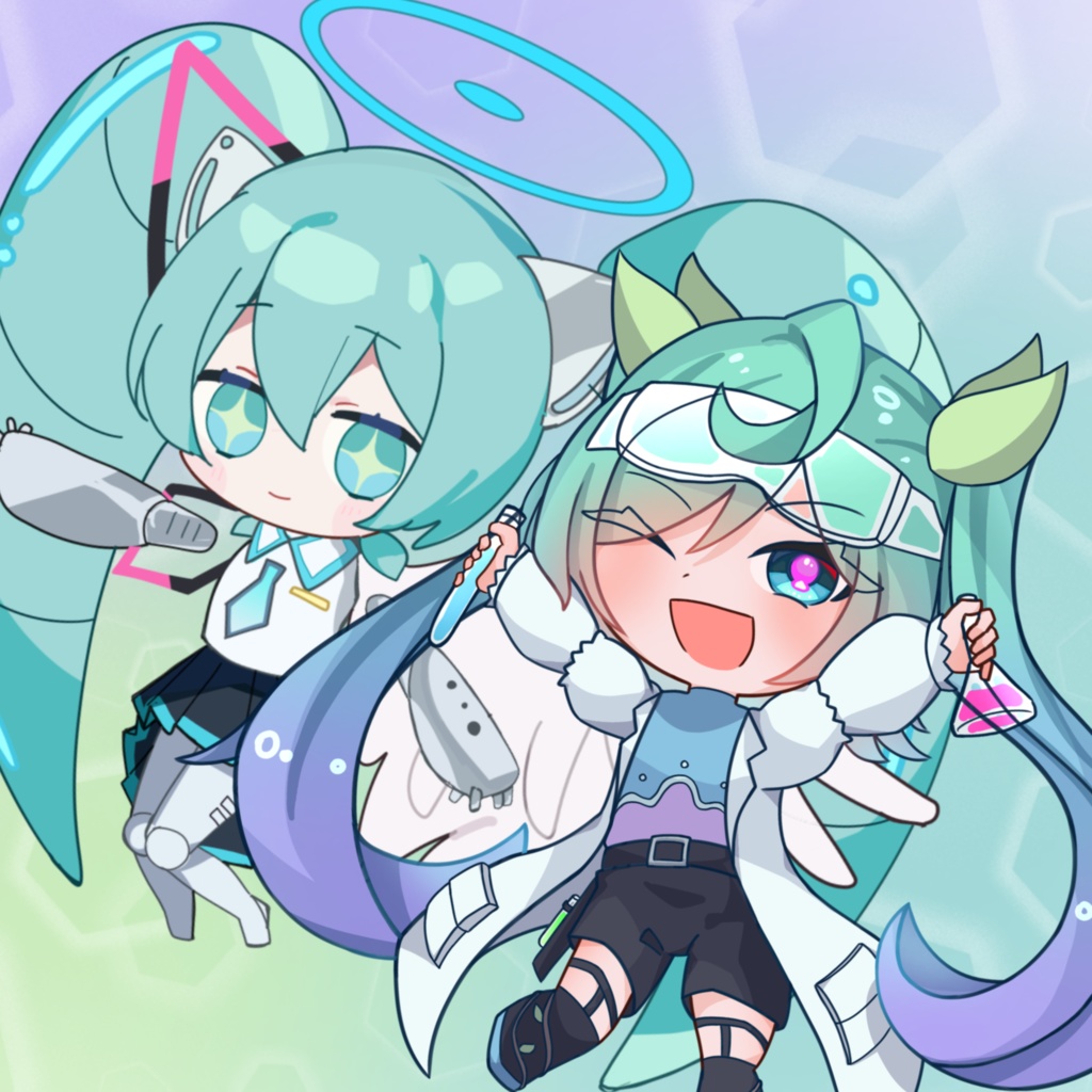 MikuIT缶バッジ メインビジュアル＆生物化学系