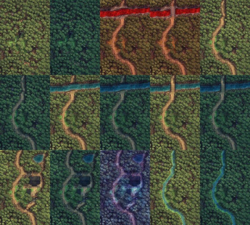 竹林神社 - TRPG/D&D バトルマップ素材