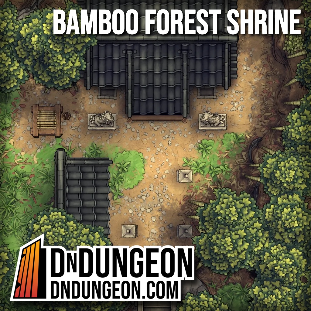 竹林神社 - TRPG/D&D バトルマップ素材