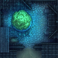 モジュラー日本風路地・街路タイルセット - TRPG/D&D バトルマップ素材