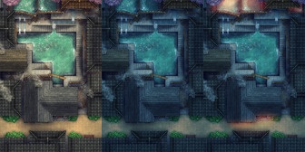 モジュラー日本風路地・街路タイルセット - TRPG/D&D バトルマップ素材