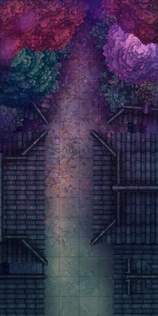 モジュラー日本風路地・街路タイルセット - TRPG/D&D バトルマップ素材