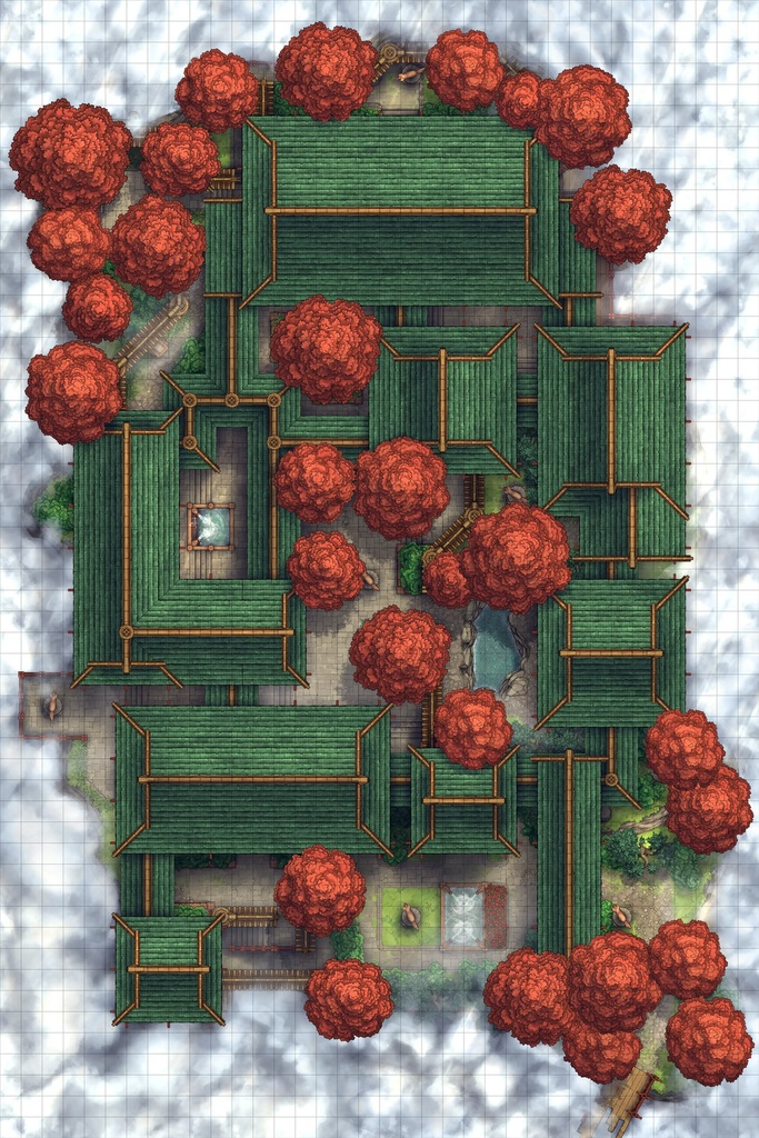 きつね島宮殿 - TRPG/D&D バトルマップ素材