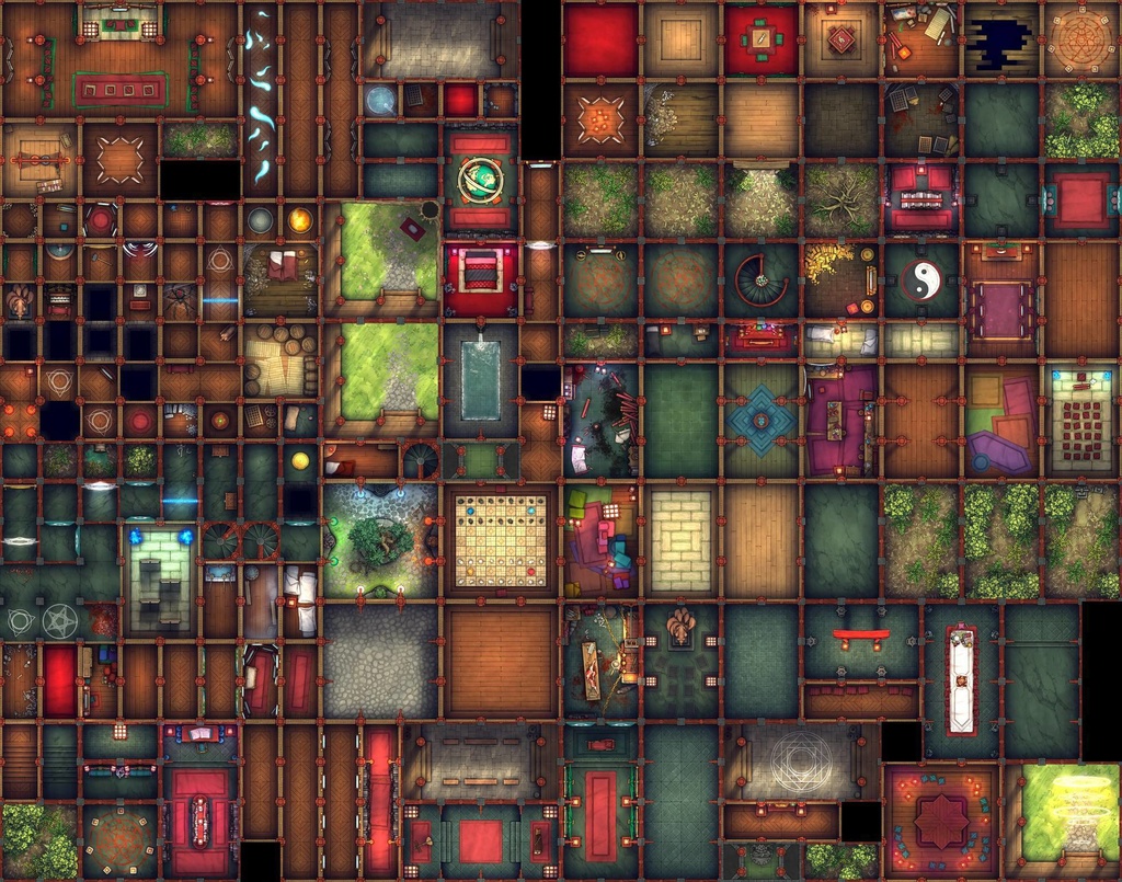 きつね島宮殿 - TRPG/D&D バトルマップ素材