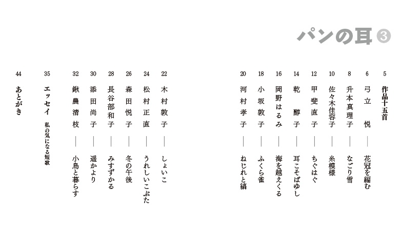 同人誌「パンの耳」第3号