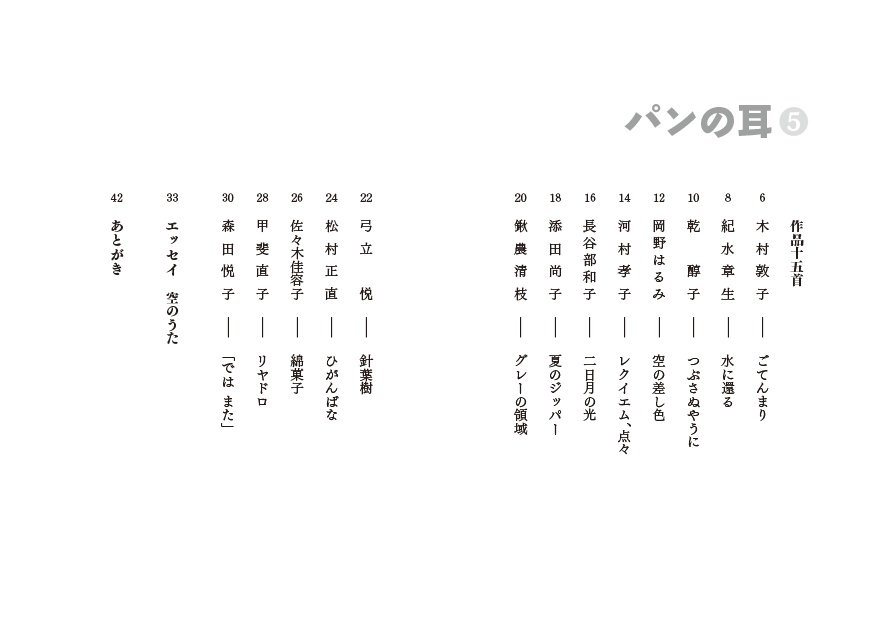 同人誌「パンの耳」第5号