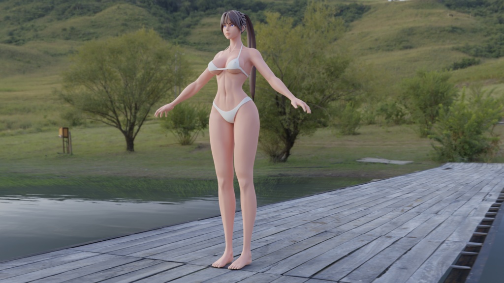 リアルな体(女性)Realistic body (female).VER2