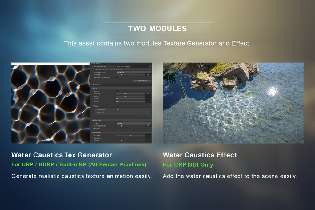 WaterCausticsEffect for URP v2 (Unity Asset)