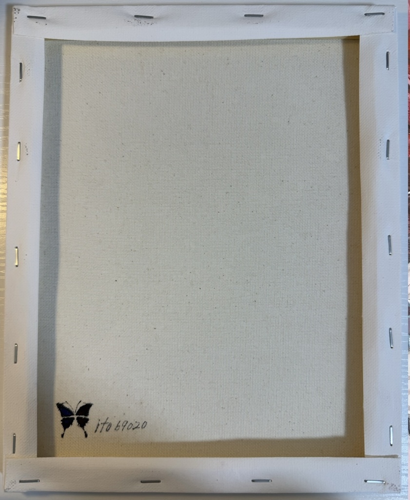 キャンバスアート【薔薇真珠:アクリル水彩画】