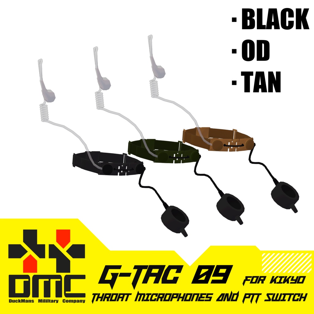 【桔梗向け】スロートマイク&PTTスイッチ DMC G-Tac 09