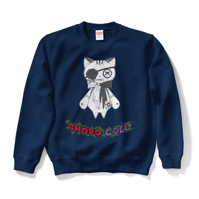 リンクル スウェット(ロゴ有・白猫ver.)