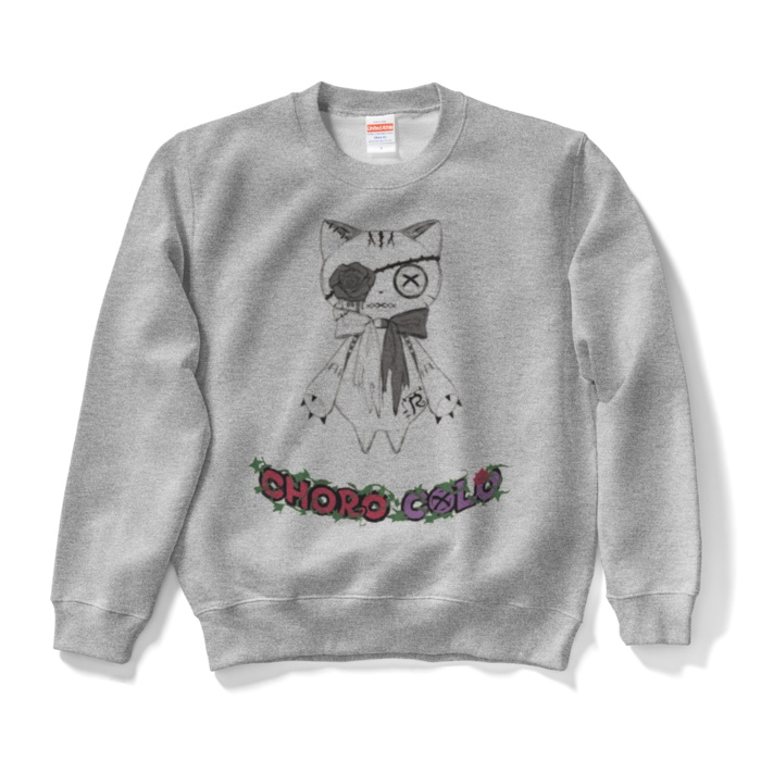 リンクル スウェット(ロゴ有・白猫ver.)