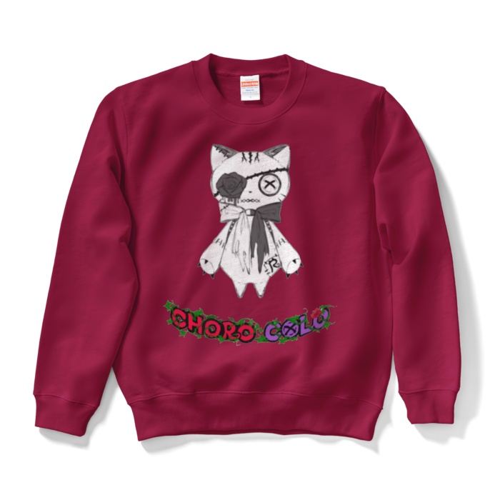 リンクル スウェット(ロゴ有・白猫ver.)