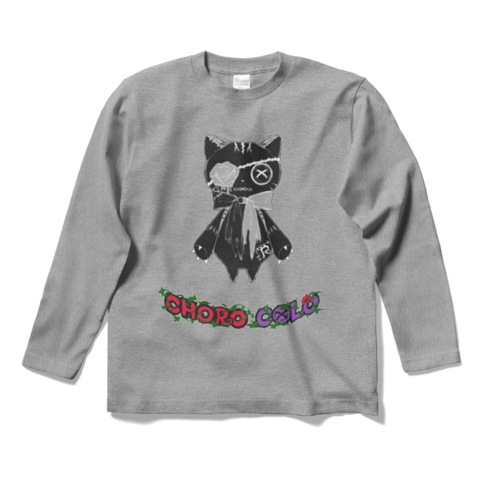リンクル ロングTシャツ(ロゴ有・黒猫ver.)