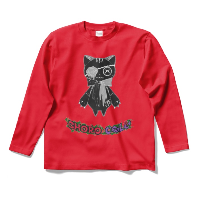 リンクル ロングTシャツ(ロゴ有・黒猫ver.)