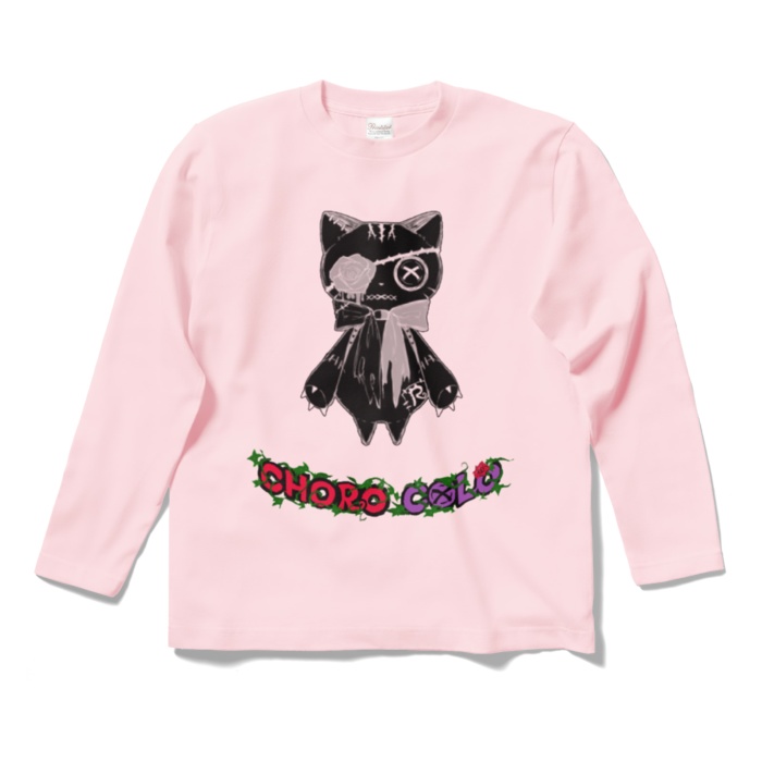 リンクル ロングTシャツ(ロゴ有・黒猫ver.)