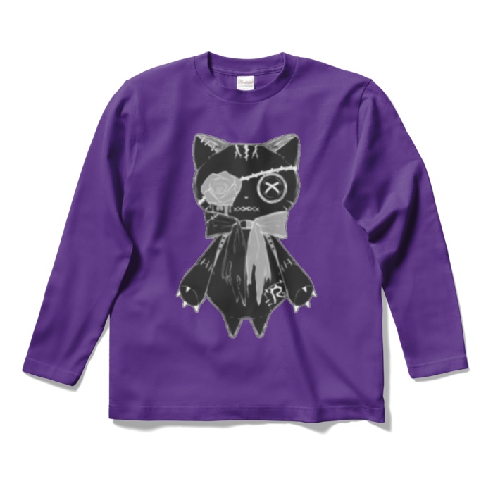 リンクル ロングTシャツ(黒猫ver.)