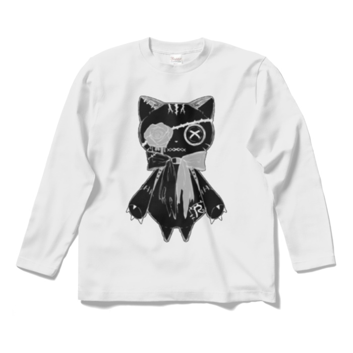 リンクル ロングTシャツ（黒猫ver.）