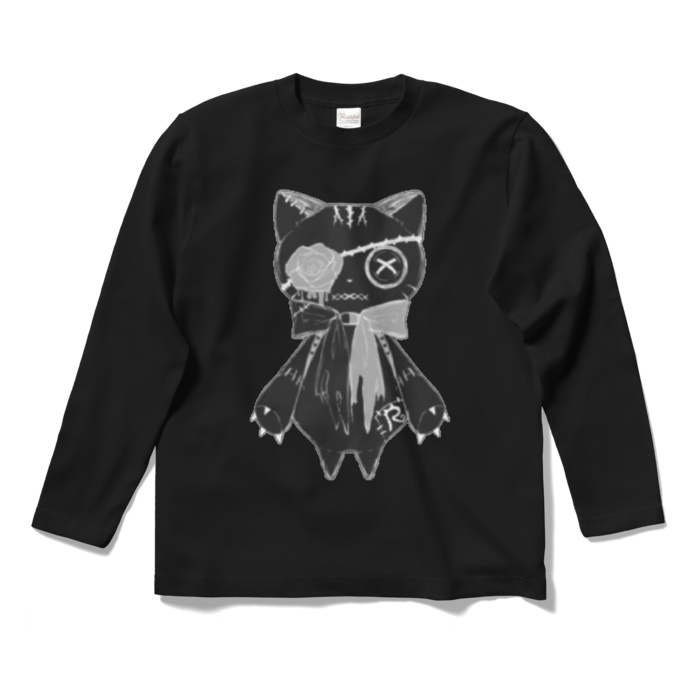 リンクル ロングTシャツ(黒猫ver.)