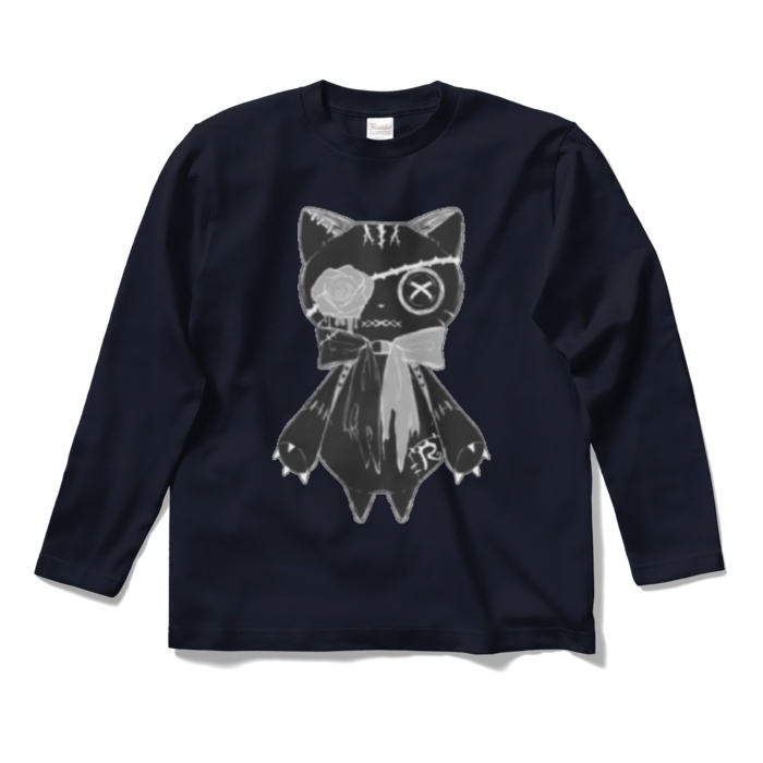 リンクル ロングTシャツ(黒猫ver.)