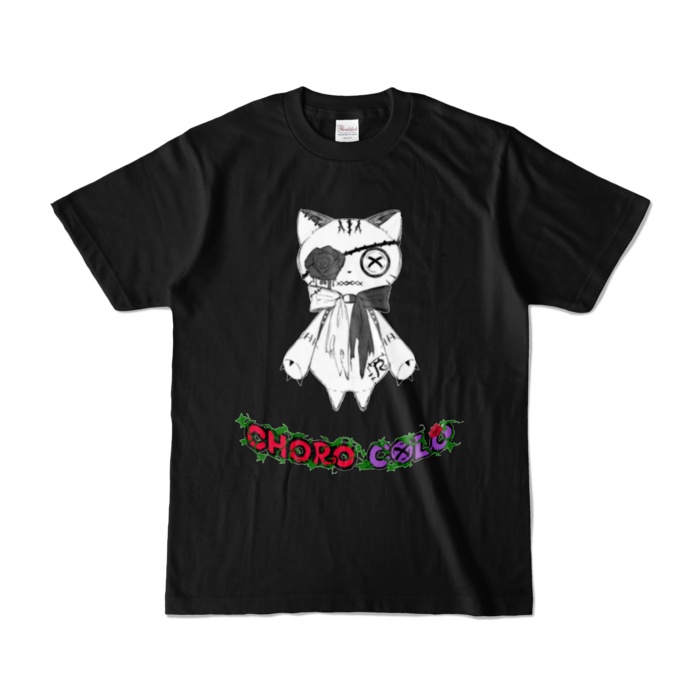 リンクル カラーTシャツ（ロゴ有・白猫ver.）