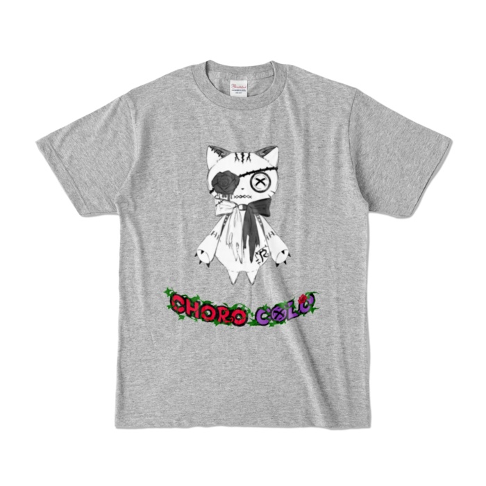 リンクル カラーTシャツ(ロゴ有・白猫ver.)