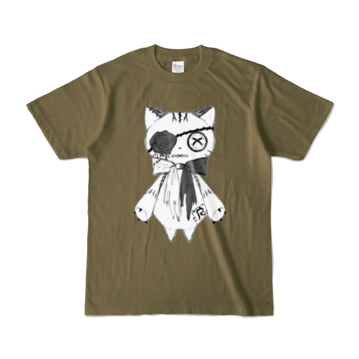 リンクル カラーTシャツ(白猫ver.)