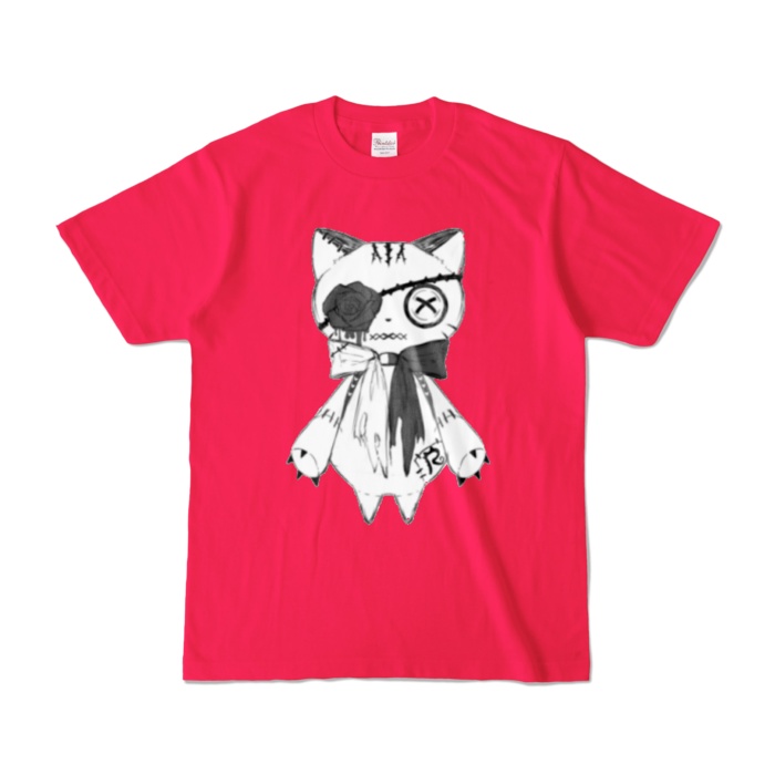 リンクル カラーTシャツ(白猫ver.)