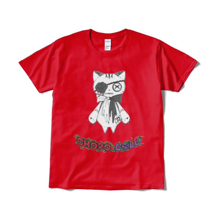 リンクル Tシャツ基本4色(ロゴ有・白猫ver.)短納期