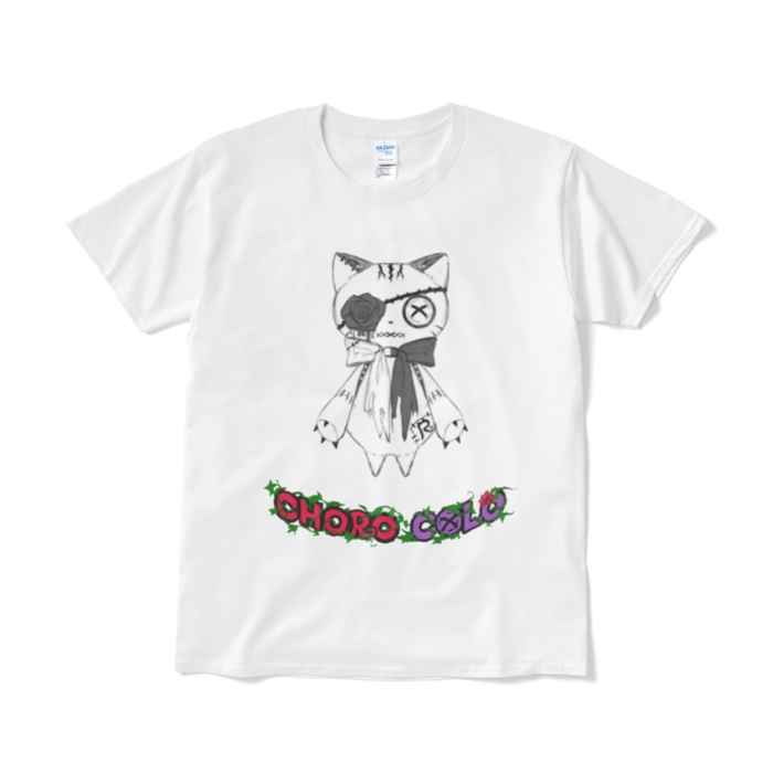 リンクル Tシャツ基本4色(ロゴ有・白猫ver.)短納期
