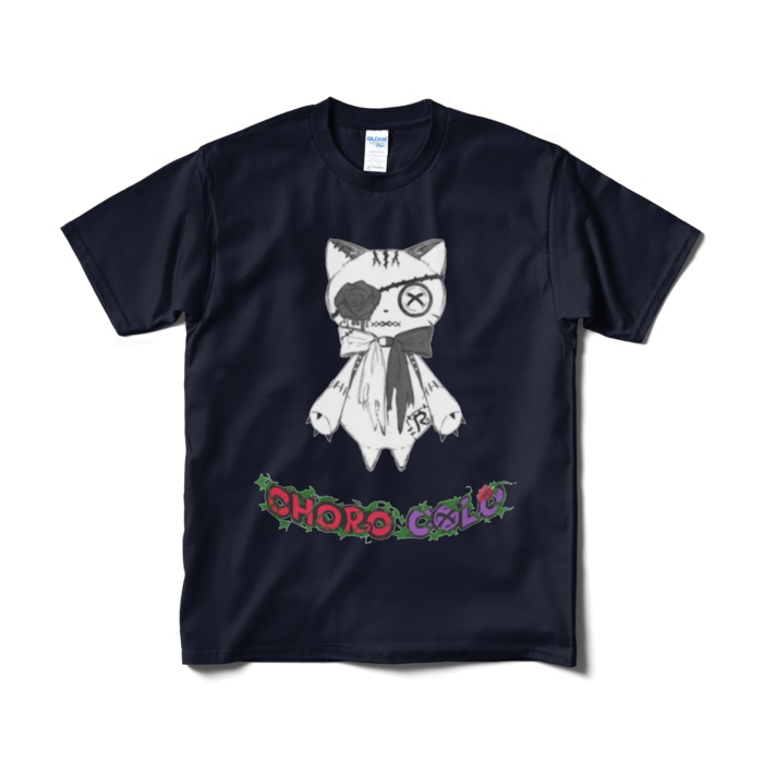 リンクル Tシャツ基本4色(ロゴ有・白猫ver.)短納期