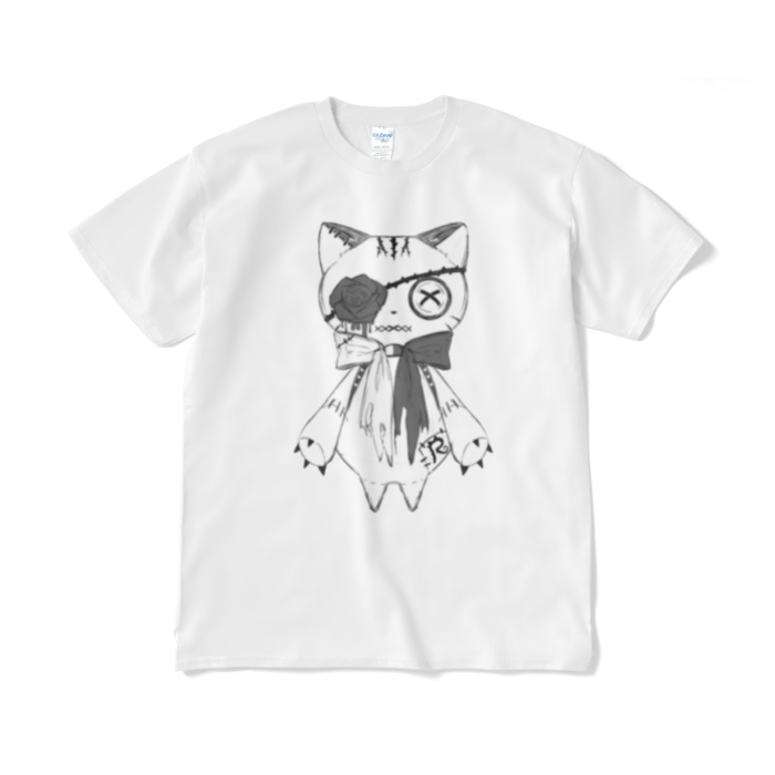 リンクル Tシャツ基本4色(白猫ver.)短納期