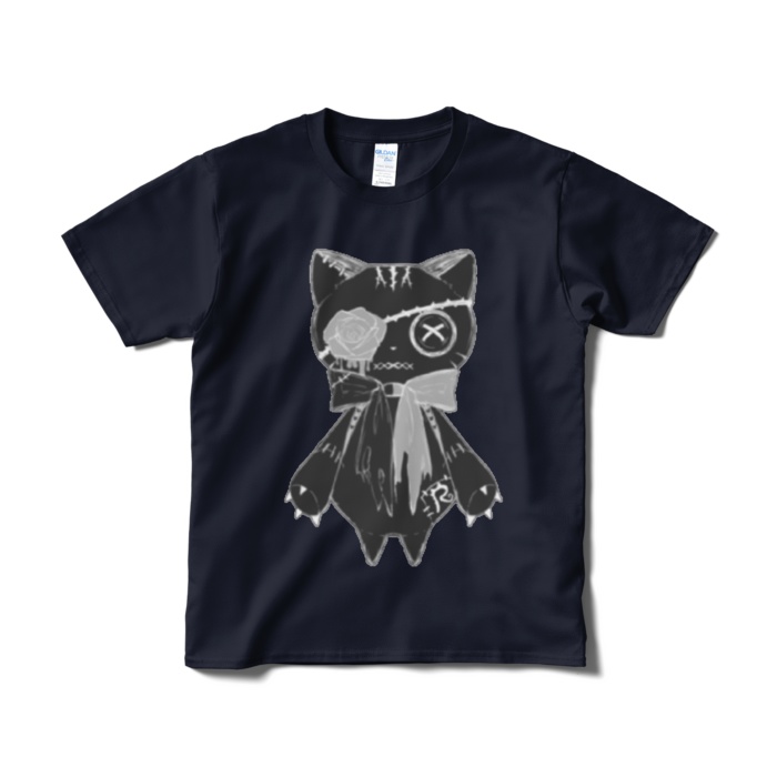 リンクル Tシャツ基本4色(黒猫ver.)短納期