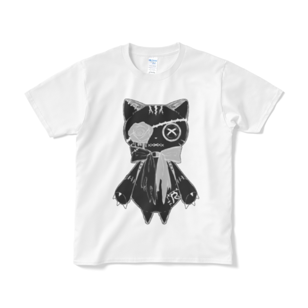 リンクル Tシャツ基本4色（黒猫ver.）短納期