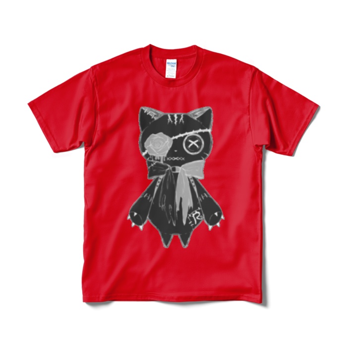 リンクル Tシャツ基本4色(黒猫ver.)短納期