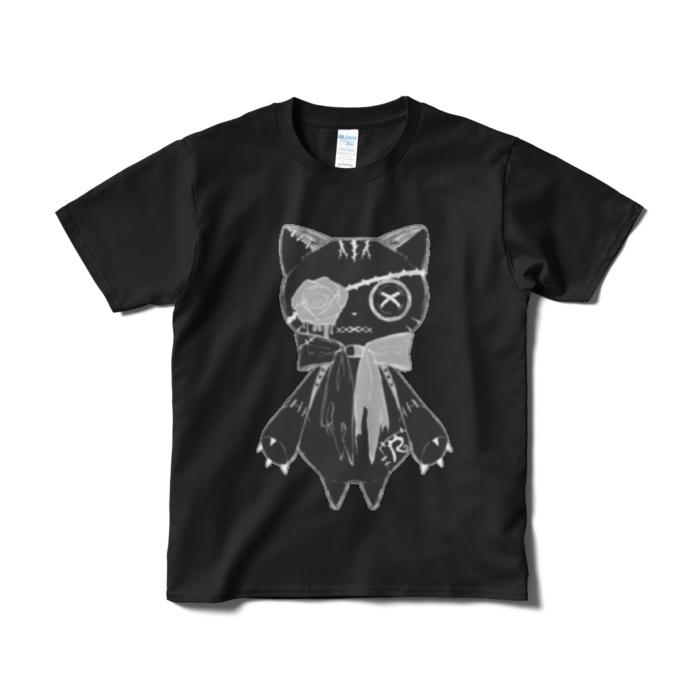 リンクル Tシャツ基本4色(黒猫ver.)短納期