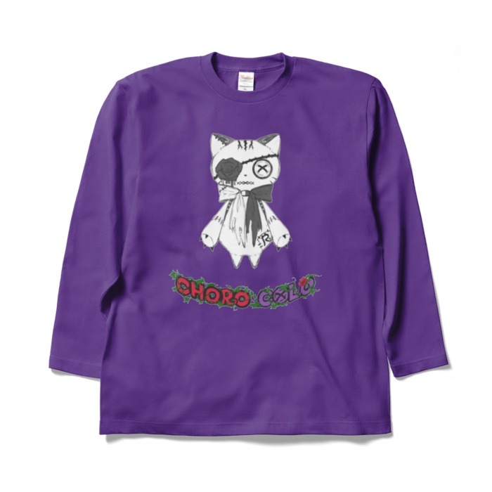 リンクル ロングTシャツ(ロゴ有・白猫ver.)