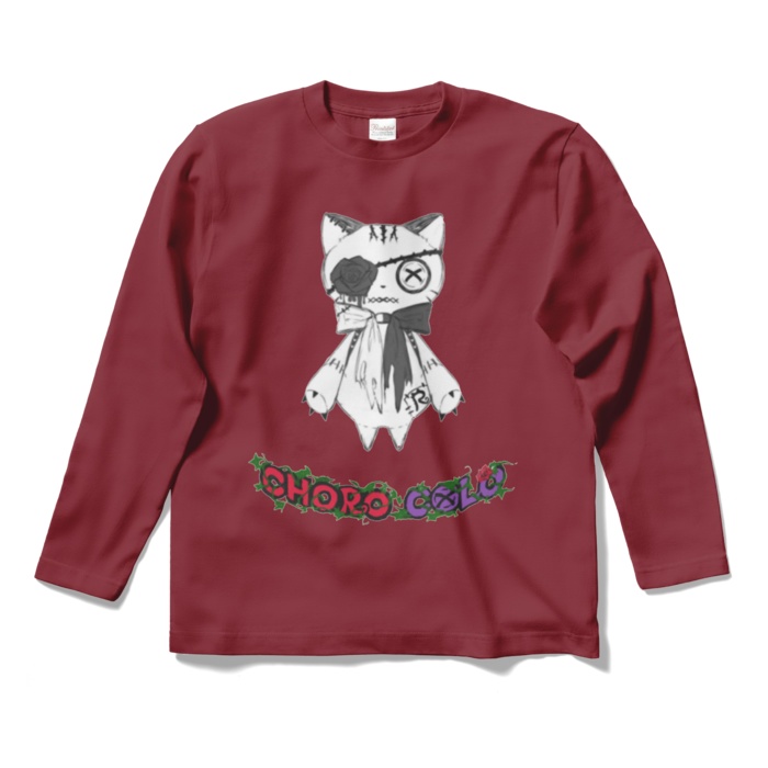 リンクル ロングTシャツ(ロゴ有・白猫ver.)