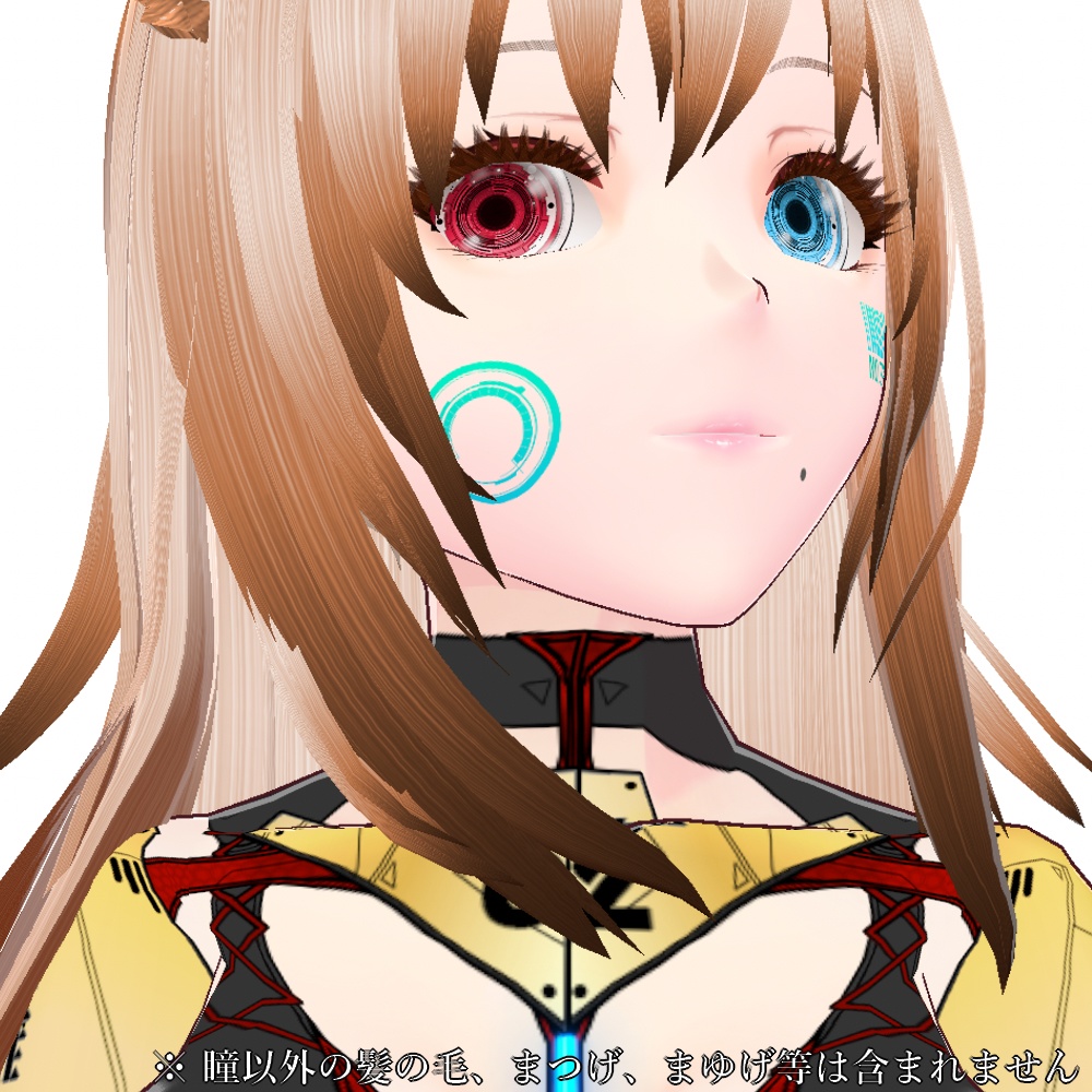 VRoid/VRC 色調変更可能 サイバーアイ タイプ2 瞳テクスチャ - Cyber Eyes Design 2