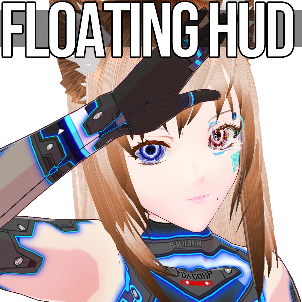VRoid用 サイバーフローティングHUD - Cyber Floating HUD