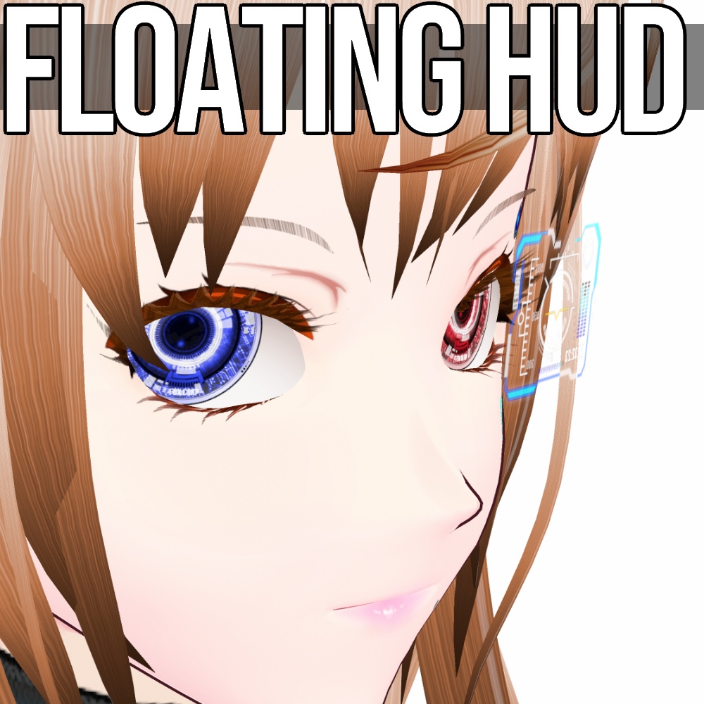 VRoid用 サイバーフローティングHUD - Cyber Floating HUD