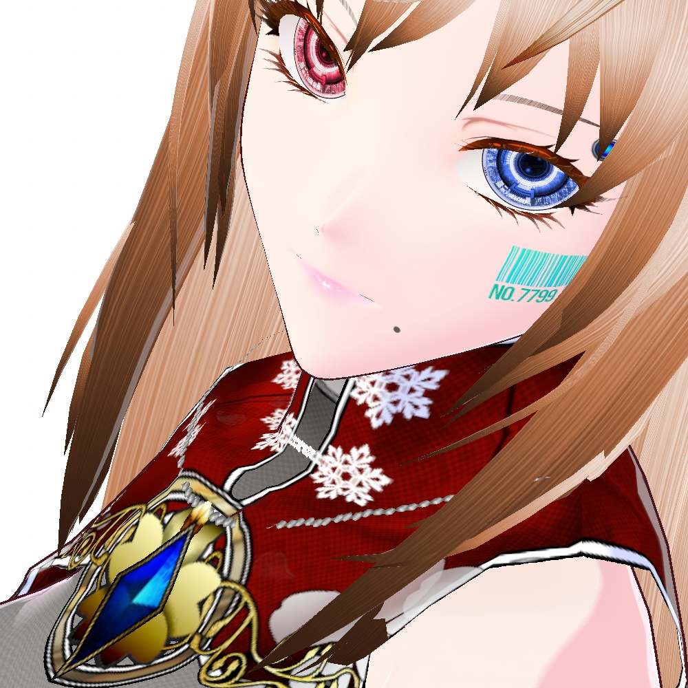 【旧作無料!】VRoid用 ブルーウォーター ネックレス - Blue Water Necklace