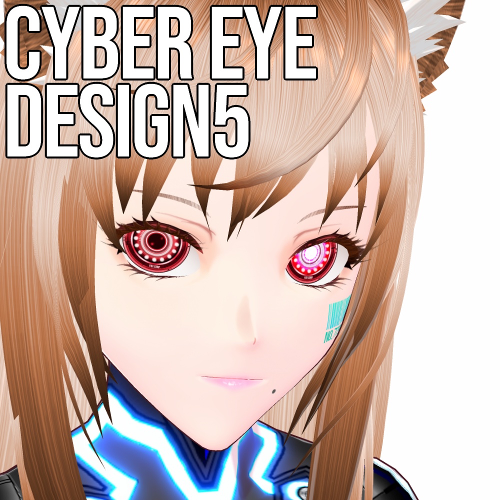 VRoid/VRC 色調変更可能 サイバーアイ タイプ5 瞳テクスチャ - Cyber Eyes Design 5
