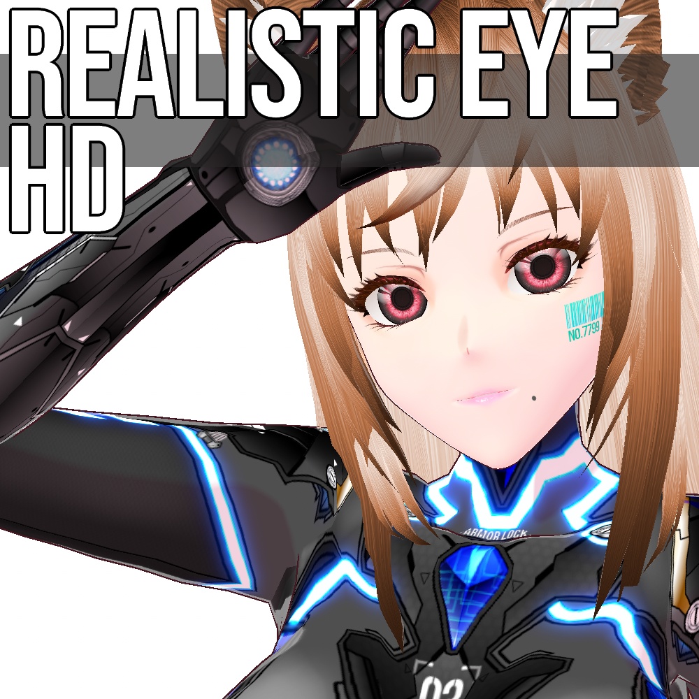 VRoid/VRC 色調変更可能 リアリスティック アイ HD 瞳テクスチャ - Realistic Eye HD