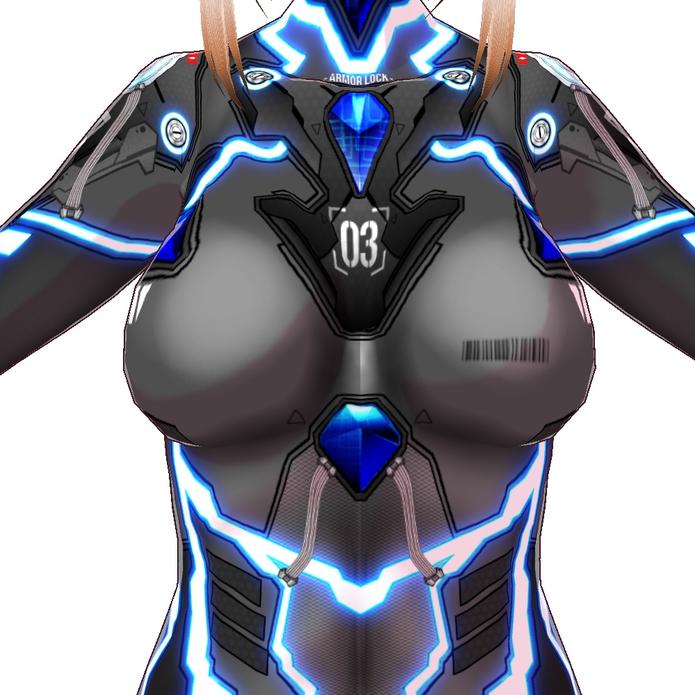 VRoid用 サイバーアーマー 第二世代 影狼 - Cyber Armor 2nd GEN. "Schatten Wolf"