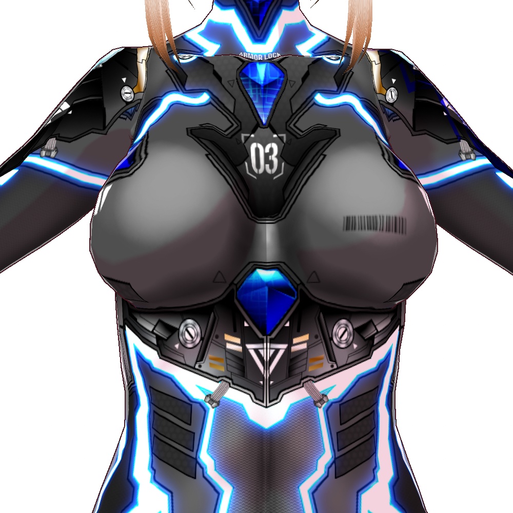 VRoid用 サイバーアーマー 第二世代 影狼 - Cyber Armor 2nd GEN. "Schatten Wolf"