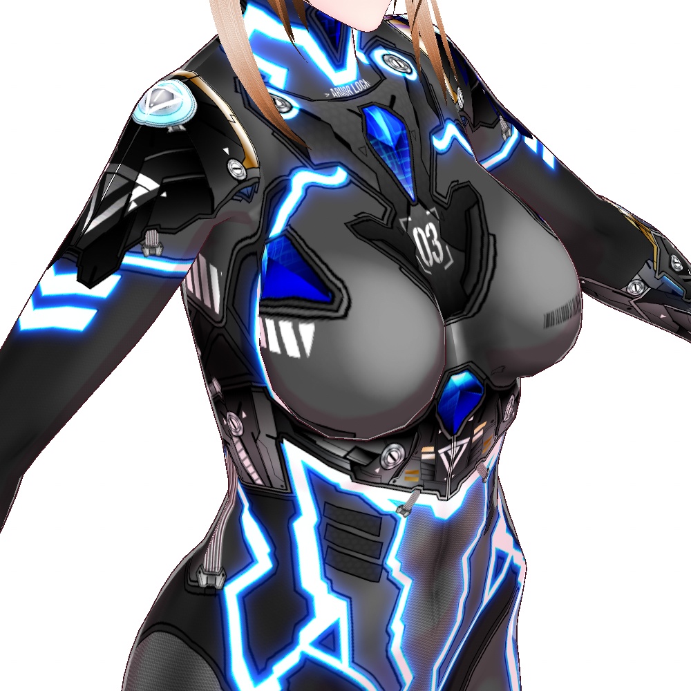 VRoid用 サイバーアーマー 第二世代 影狼 - Cyber Armor 2nd GEN. "Schatten Wolf"