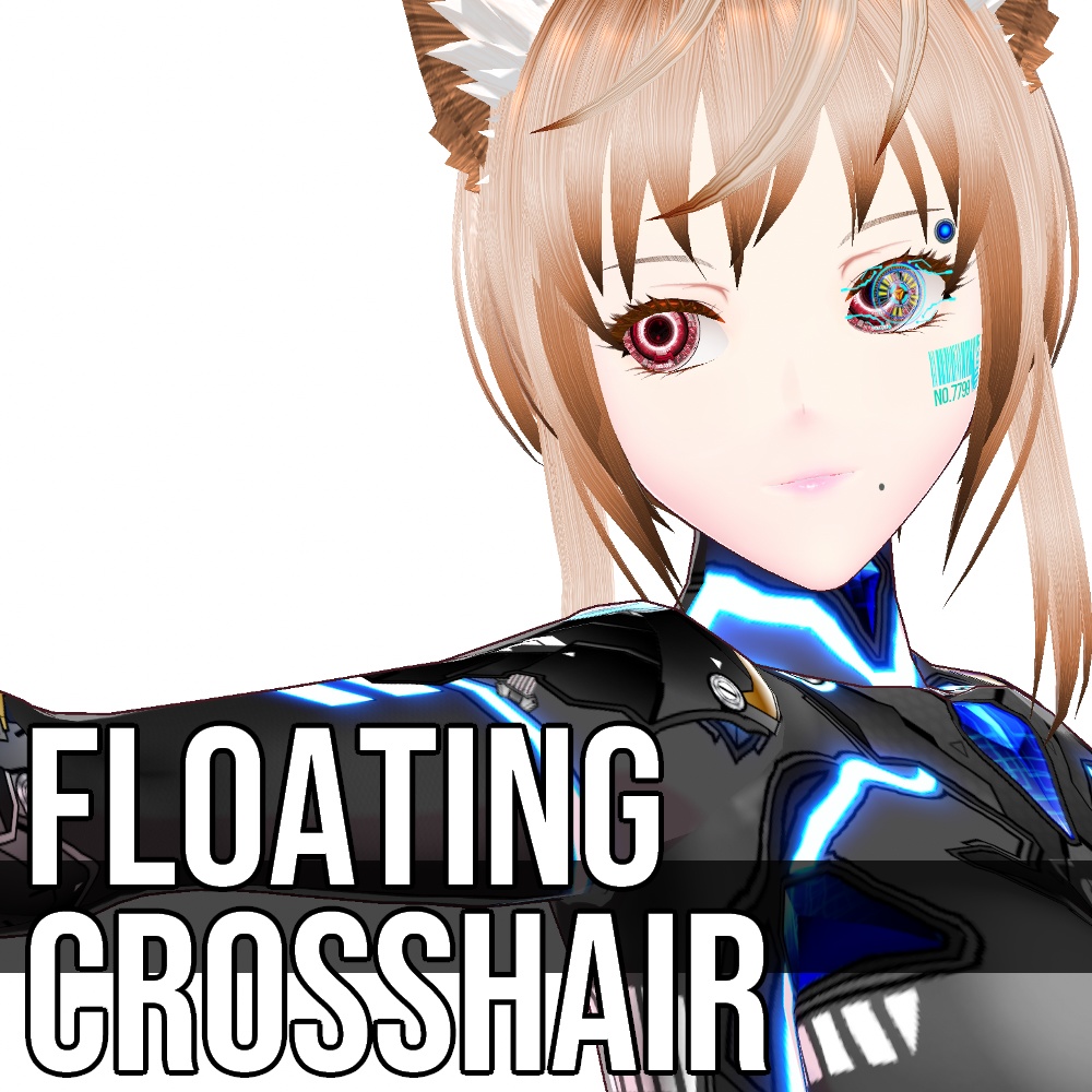 VRoid用 サイバーフローティング クロスヘア - Cyber Floating Crosshair