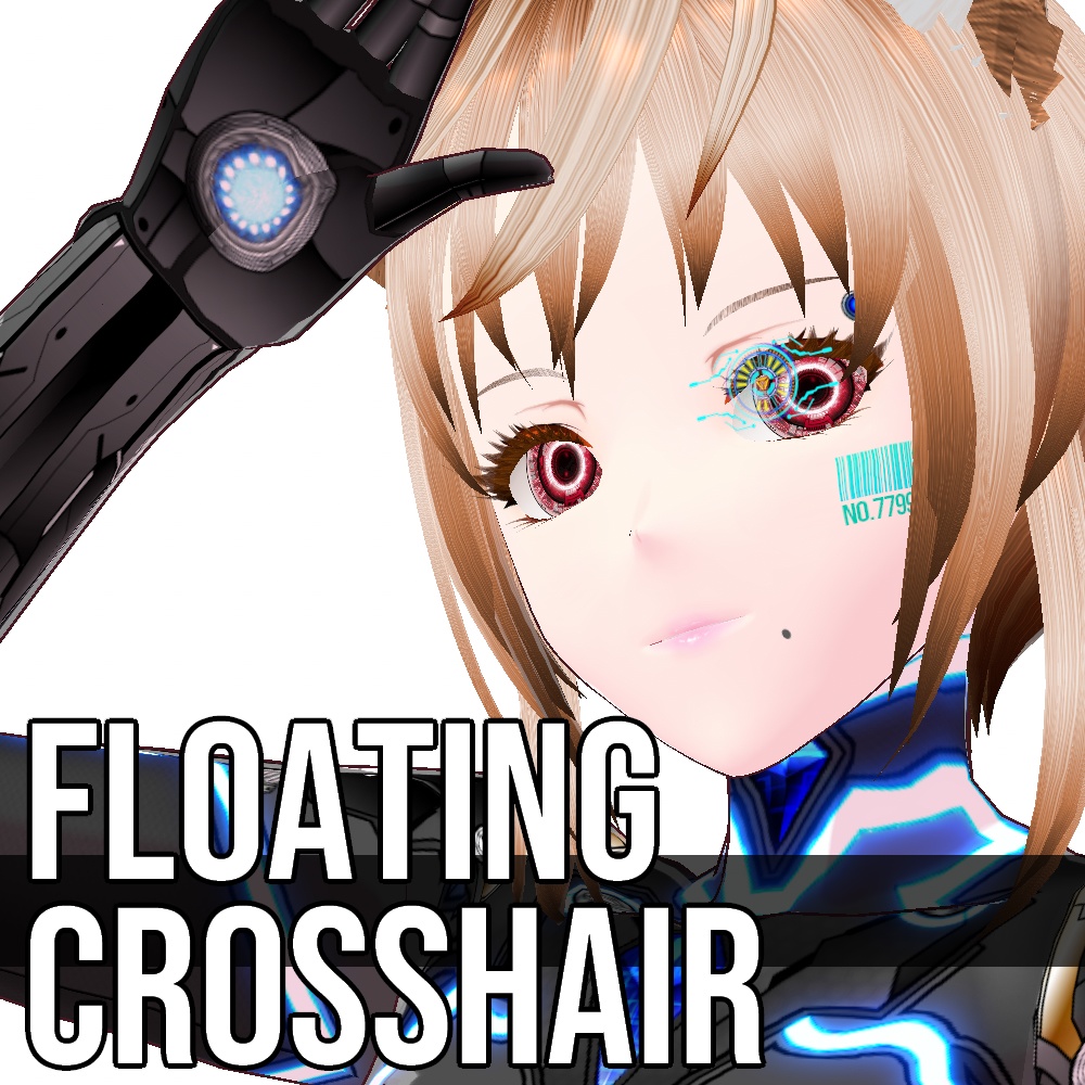 VRoid用 サイバーフローティング クロスヘア - Cyber Floating Crosshair